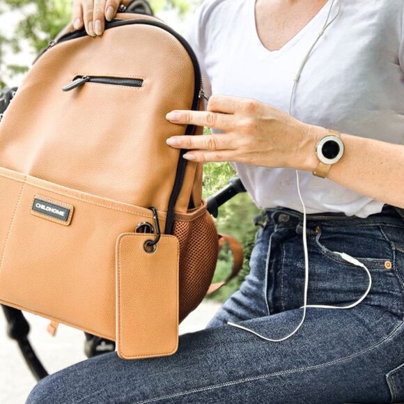 BACKPACK LEATHERLOOK BROWN by CHILDHOME (UNISEX). BNIB. - Picture 2 of 7